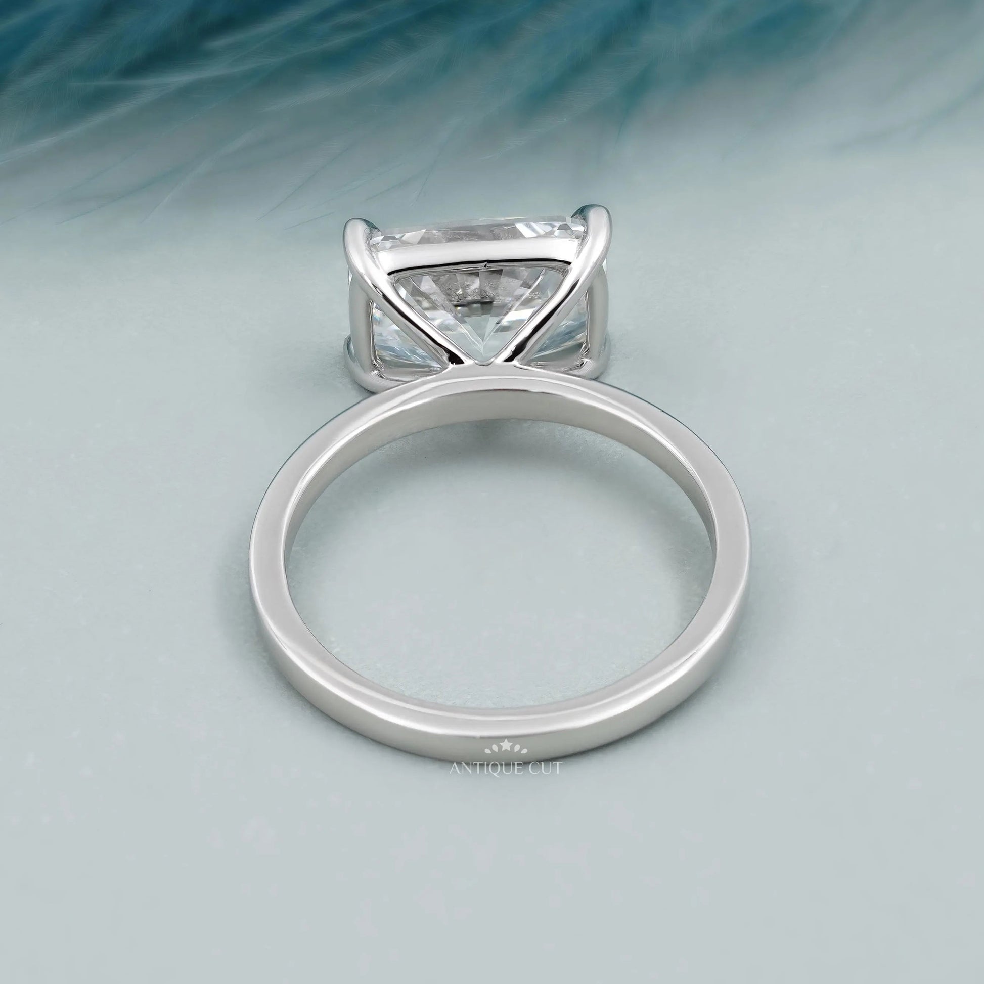 Lab grown cushion cut diamond solitaire ring design