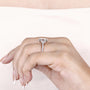 Modern lab grown diamond bridal ring