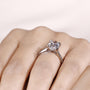 Solitaire engagement ring radiant cut diamond
