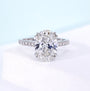 Radiant cut lab grown diamond solitaire engagement ring white gold