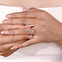 Lab grown diamond bridal ring pear cut