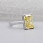 Antiquecut fancy yellow diamond engagement ring
