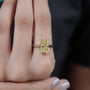 Yellow diamond lab grown solitaire ring