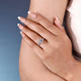 Lab grown round diamond ring with 6 prong solitaire setting