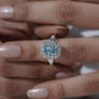 Tapered baguette diamond accent engagement ring