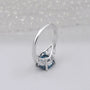 IGI Certified cushion cut fancy blue diamond ring