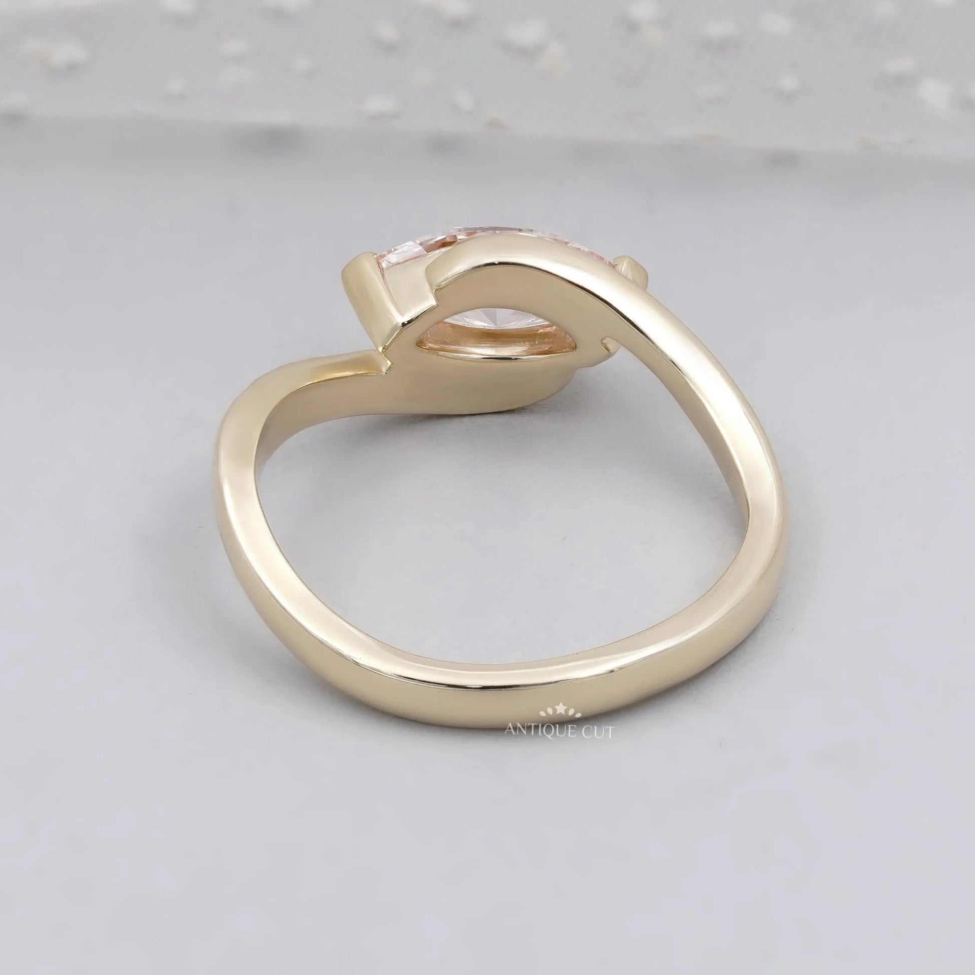 IGI Certified fancy pink lab grown diamond engagement ring
