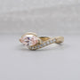 Antiquecut fancy pink marquise diamond ring