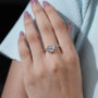IGI certified lab grown cushion cut engagement ring for bridal proposal or anniversary.