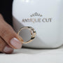Statement bridal fancy green oval diamond ring