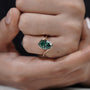 IGI Certified lab grown green oval diamond ring