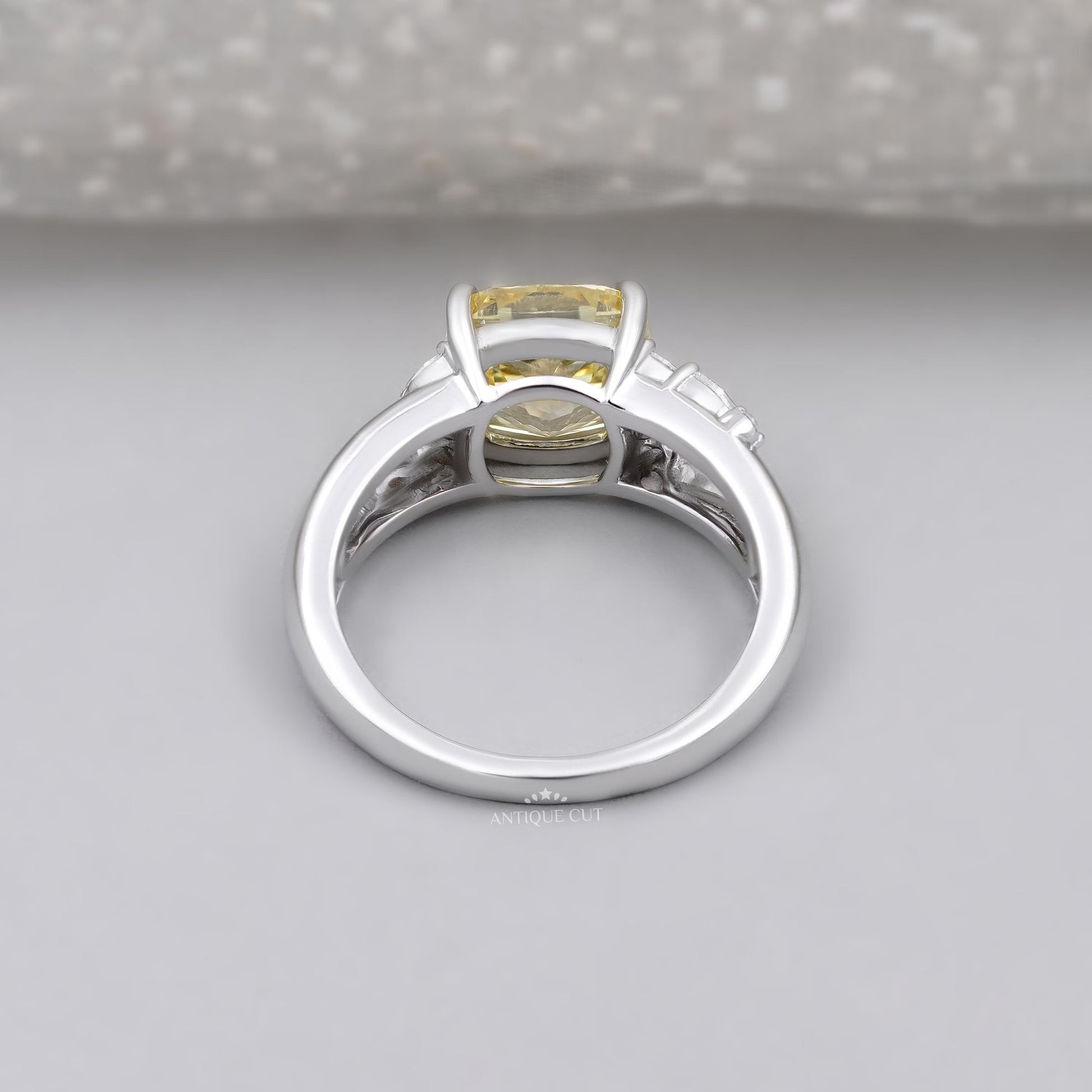 IGI Certified yellow lab grown diamond engagement ring