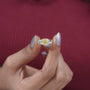 White gold cushion cut diamond engagement ring