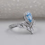 IGI Certified fancy blue lab grown diamond engagement ring