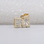 Custom letter diamond initial pendant necklace in yellow gold