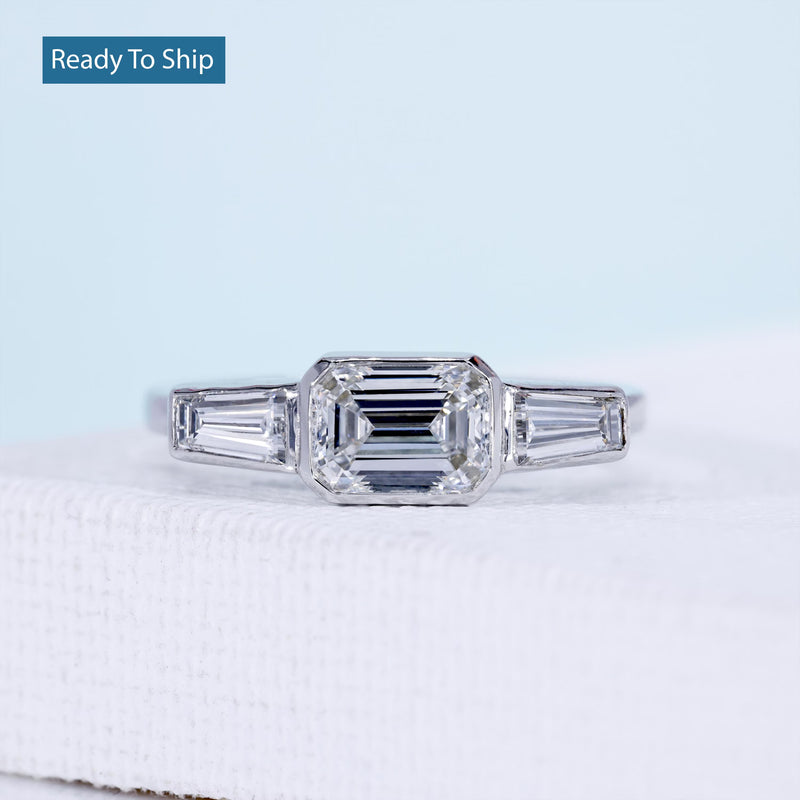 Antiquecut diamond engagement ring close-up