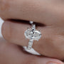 Luxury oval solitaire diamond ring by Antiquecut