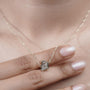 Elegant yellow gold diamond charm necklace