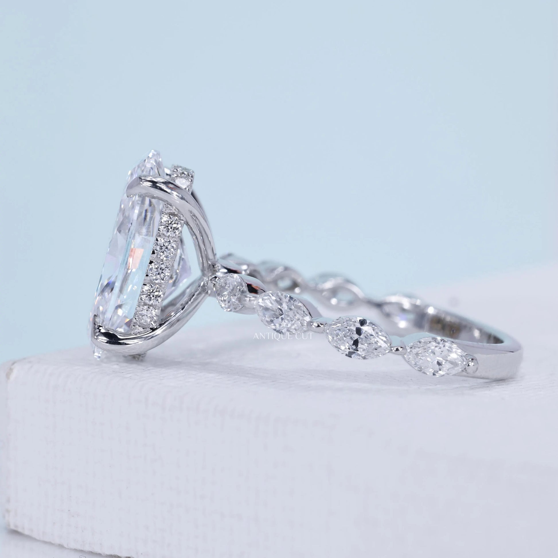 IGI certified oval lab grown diamond ring