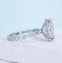 Antiquecut oval cut diamond engagement ring