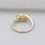 Lab grown marquise yellow diamond bypass ring