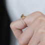 IGI Certified lab grown yellow diamond engagement ring