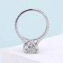 Oval center diamond with hidden halo bridal ring design