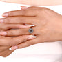 Cathedral setting yellow gold engagement ring