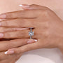 Antiquecut engagement ring with three row pavé band
