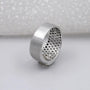 White gold men's ring with radiant yellow diamond and side stone