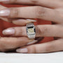 Elegant radiant cut yellow diamond ring in white gold