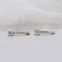 Pavé set gold hoop earrings