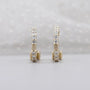 Diamond hoop earrings in yellow gold