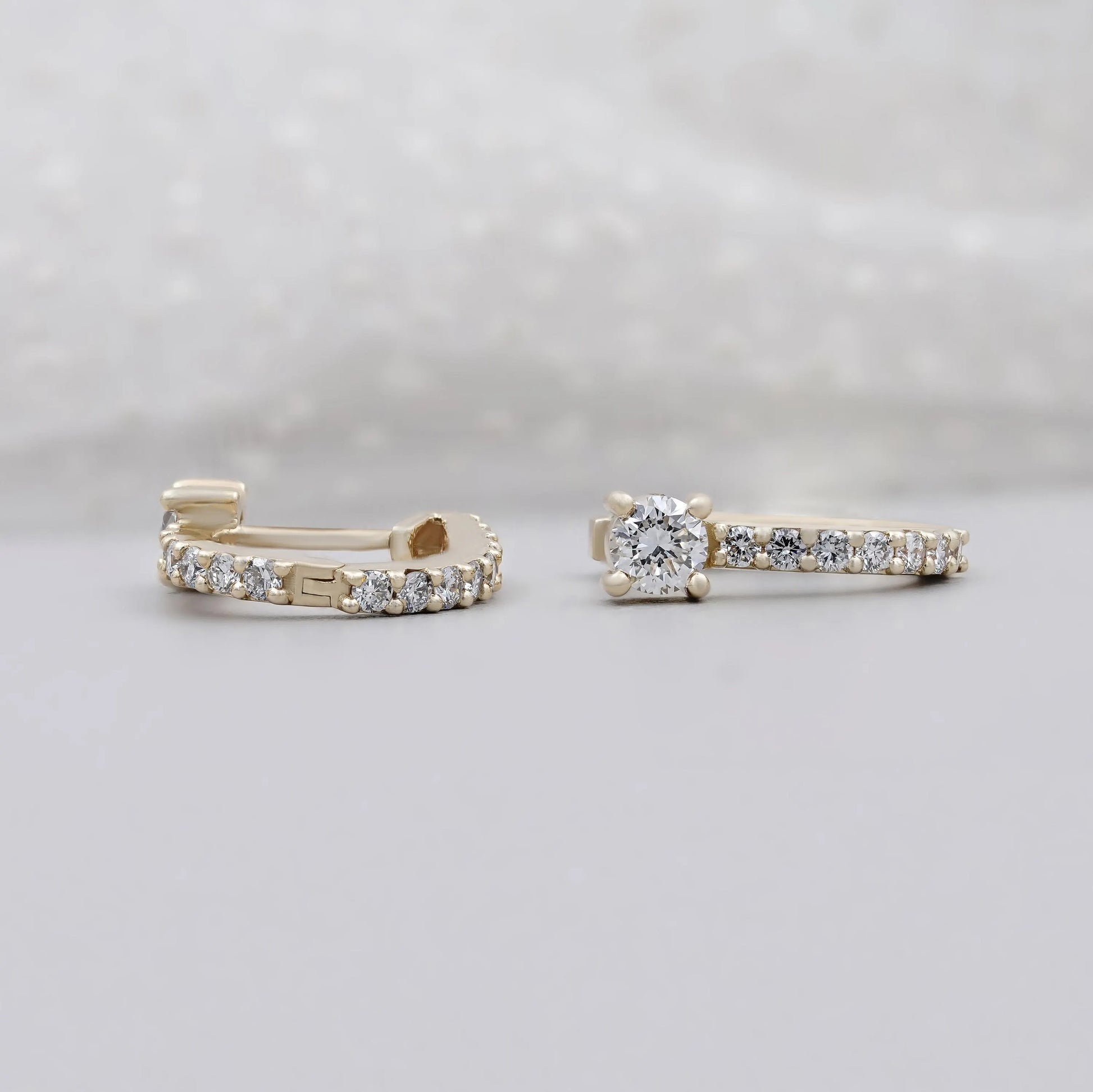 Lab grown diamond hoop earrings