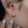 Lightweight yellow gold diamond hoops