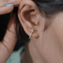 Everyday wear diamond hoop earrings