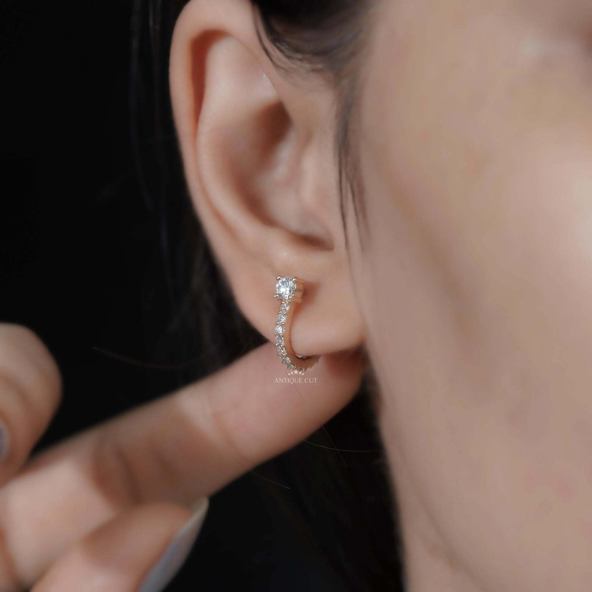Ethical lab grown diamond earrings