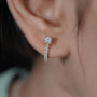 Women’s lab diamond hoop earrings