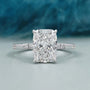 Cushion Cut Lab Grown Diamond Hidden Halo Engagement Ring