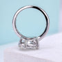 Women’s bypass engagement ring with white gold finish