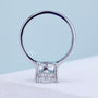 Hidden halo pear cut diamond ring white gold