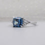IGI Certified fancy blue lab grown diamond engagement ring