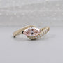 Fancy Pink Marquise Cut Diamond Engagement Ring in Yellow Gold