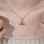 IGI certified personalized initial necklace