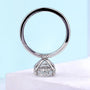 White gold 3 carat oval engagement ring with IGI certification
