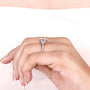 Antiquecut lab grown diamond ring with oval solitaire design
