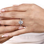 Women’s oval solitaire ring featuring a claw prong setting
