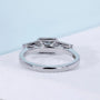Antiquecut lab grown diamond ring with unique east west setting
