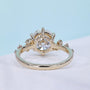 Antiquecut yellow gold engagement ring with round diamond center
