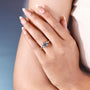 IGI certified round cut lab grown diamond ring in yellow gold
